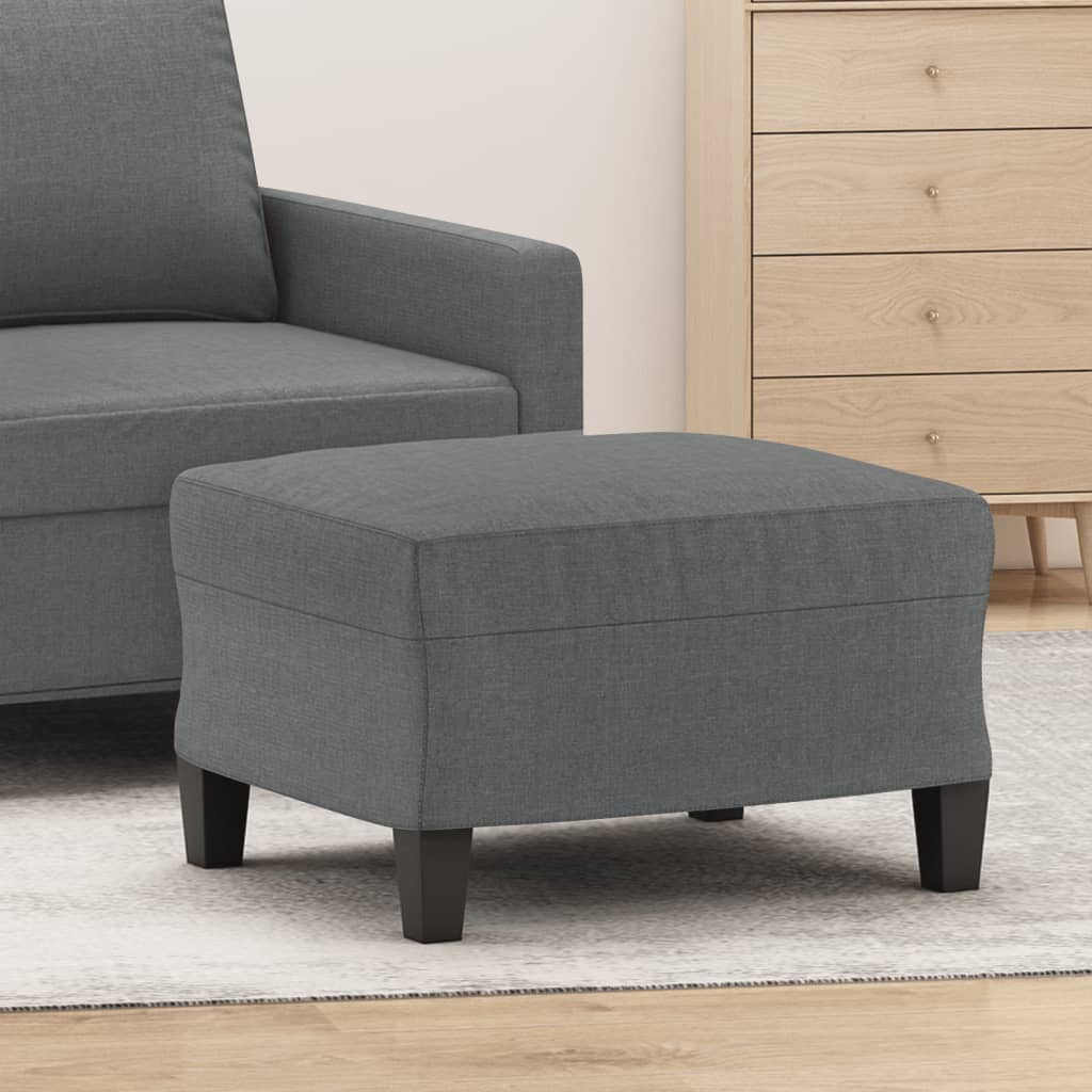 Footstool Dark Grey 60x50x41 cm Fabric - Newstart Furniture