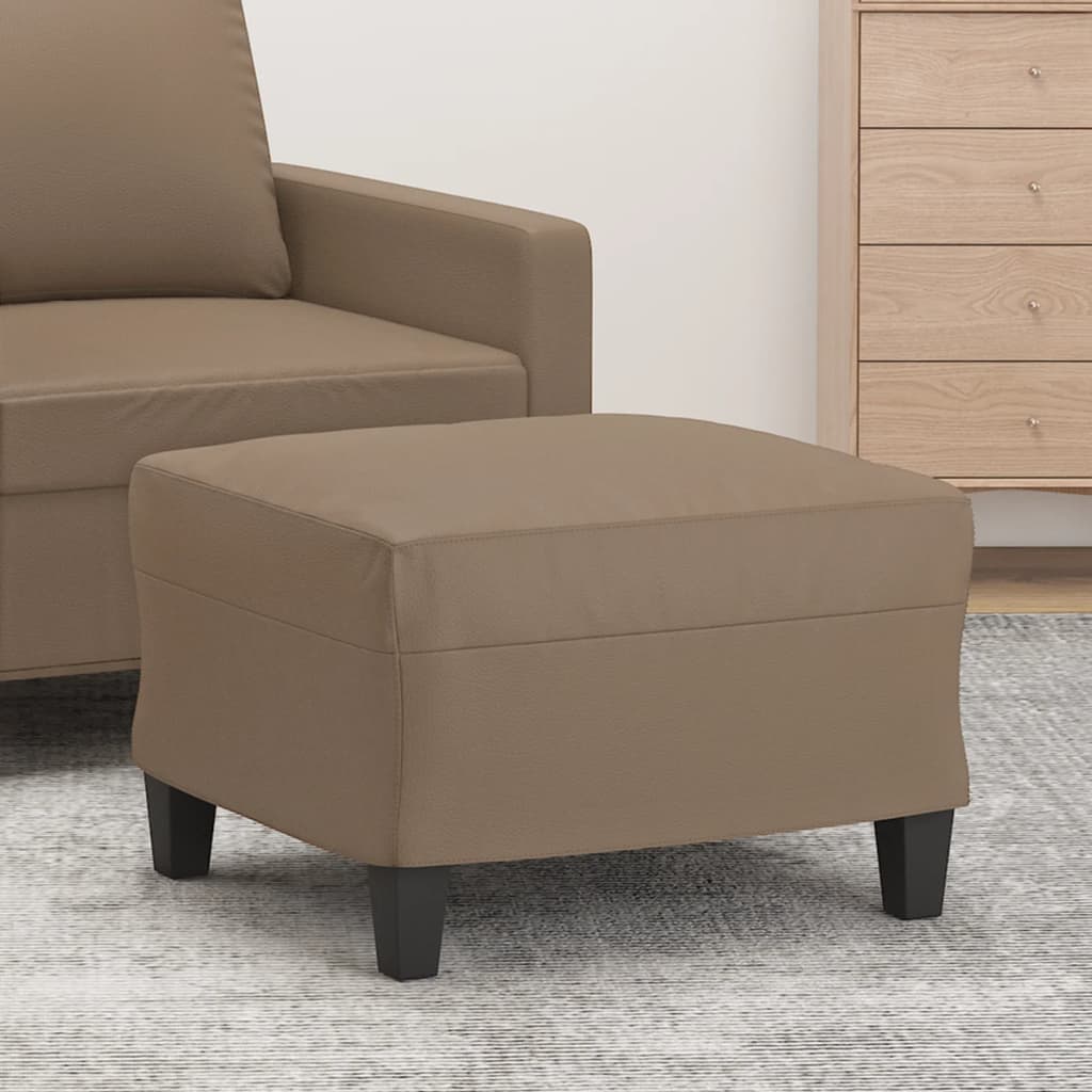 Footstool Cappuccino 60x50x41 cm Faux Leather - Newstart Furniture