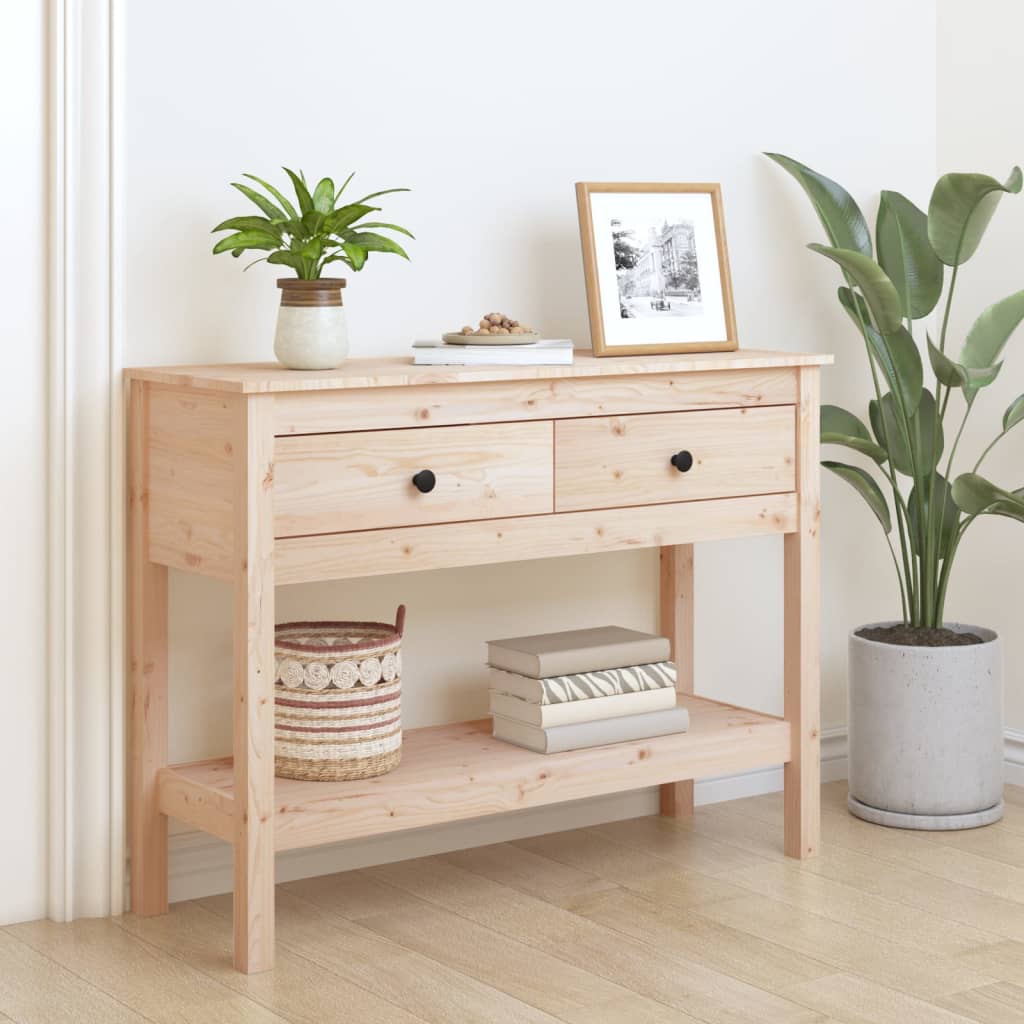Console Table 100x35x75 cm Solid Wood Pine - Newstart Furniture
