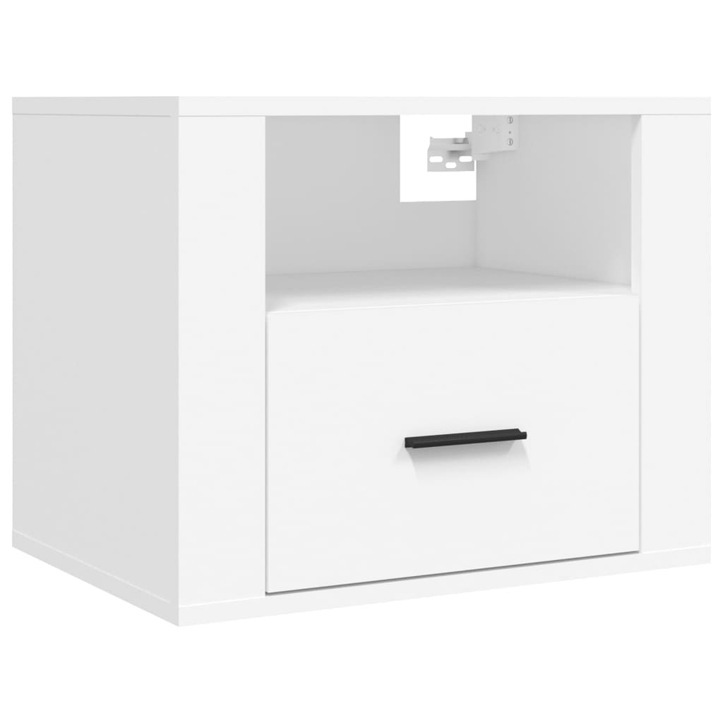 Wall-mounted Bedside Cabinets 2 pcs White 50x36x40 cm - Newstart Furniture