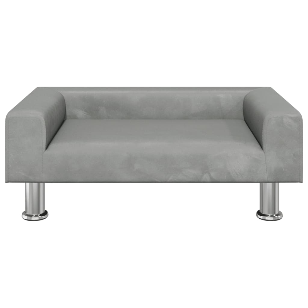 Kids Sofa Light Grey 70x45x26.5 cm Velvet - Newstart Furniture