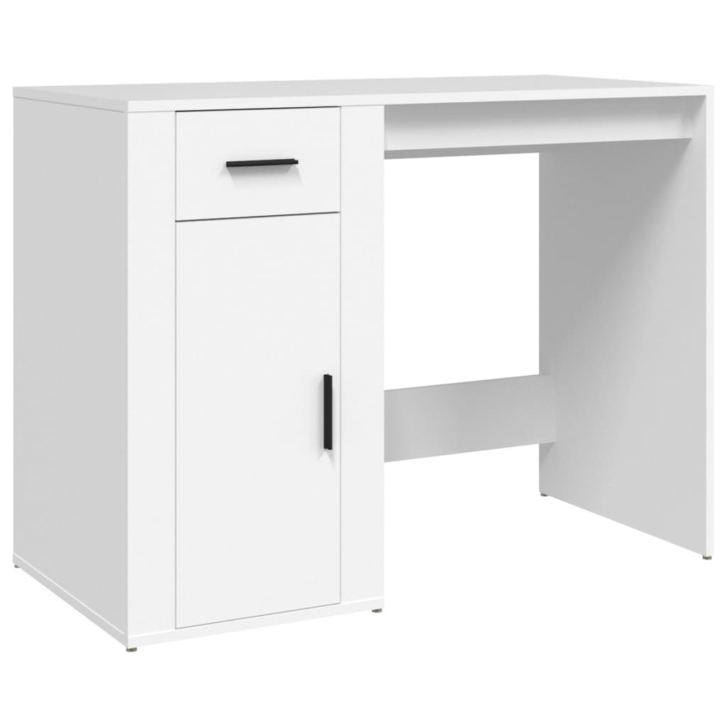 Desk White 100x49x75 cm Engineered Wood - Newstart Furniture