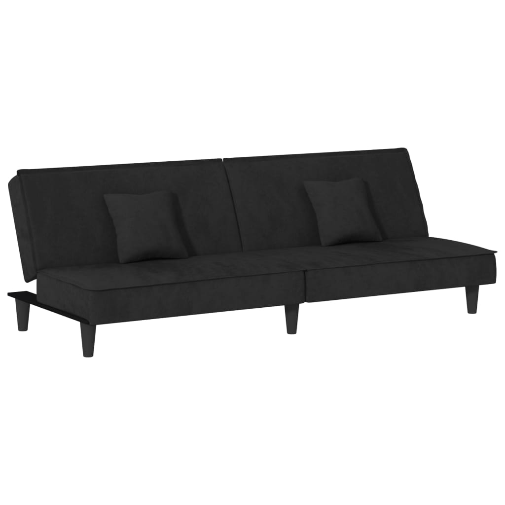 Sofa Bed Black Velvet - Newstart Furniture