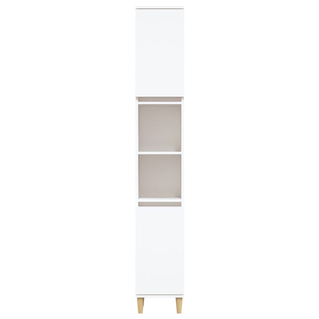 Bathroom Cabinet White 30x30x190 cm Engineered Wood - Newstart Furniture