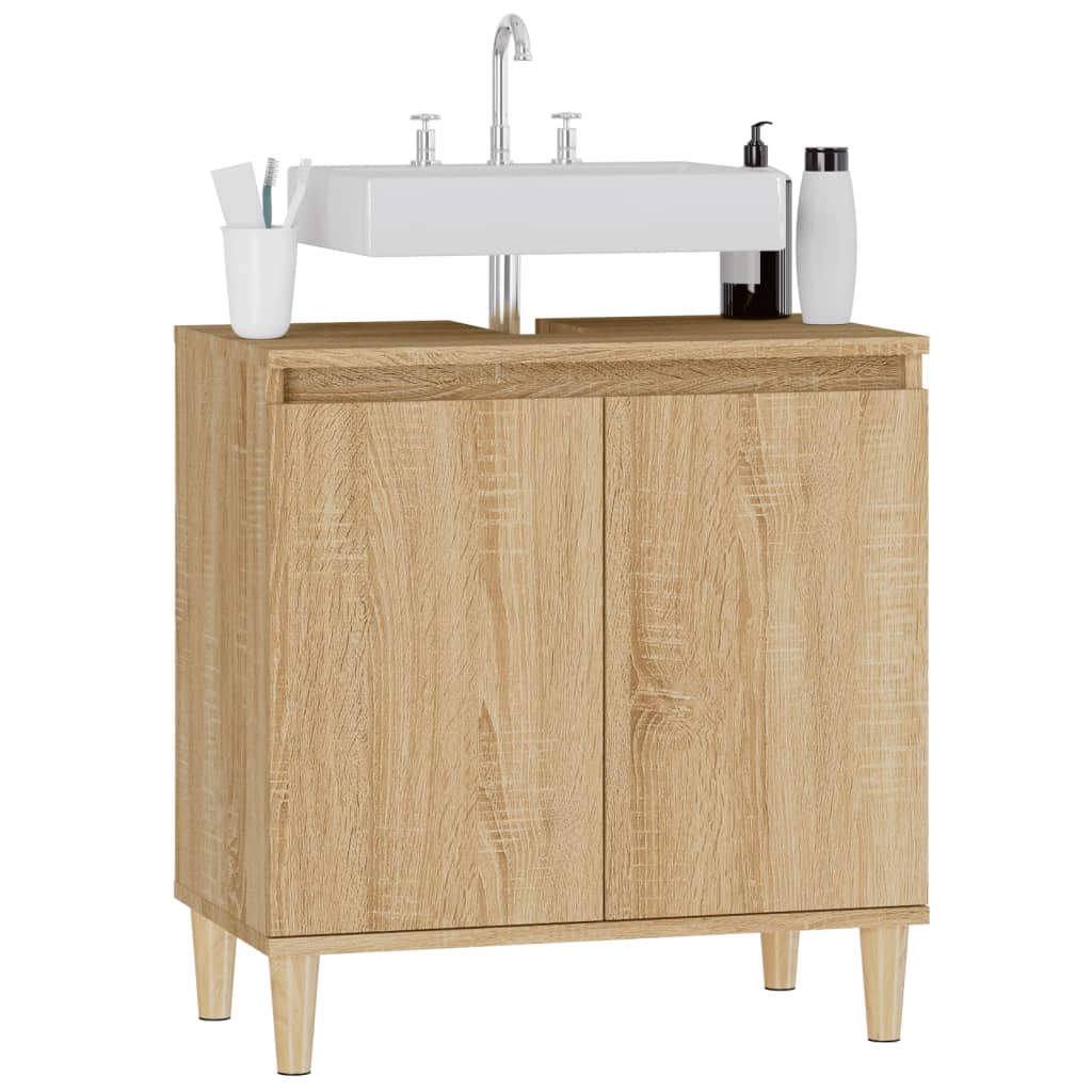 Sink Cabinet Sonoma Oak 58x33x60 cm Engineered Wood - Newstart Furniture
