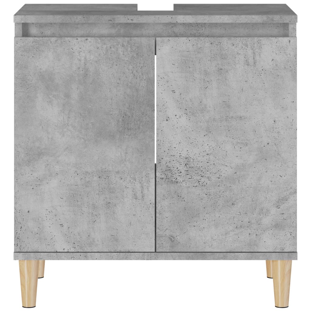 Sink Cabinet Concrete Grey 58x33x60 cm Engineered Wood - Newstart Furniture