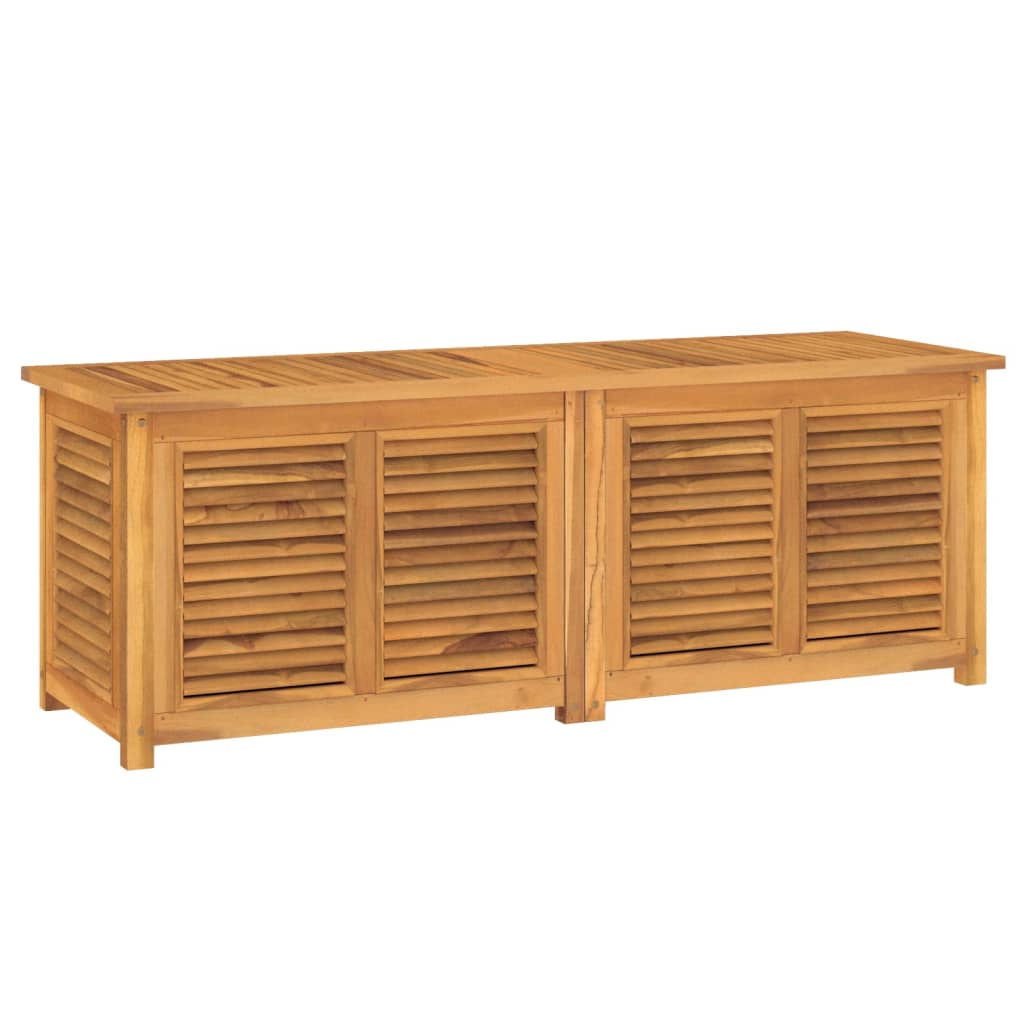 Garden Storage Box with Bag 150x50x53 cm Solid Wood Teak - Newstart Furniture