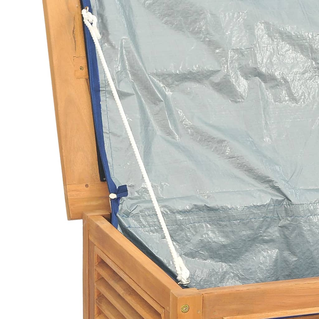 Garden Storage Box with Bag 200x50x53 cm Solid Wood Teak - Newstart Furniture