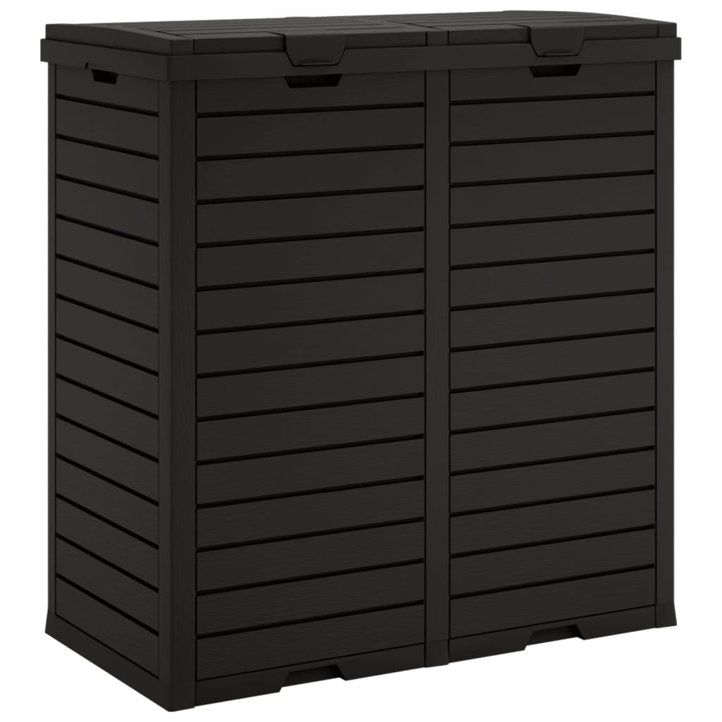 Outdoor Garbage Bin Black 78x41x86 cm Polypropylene - Newstart Furniture