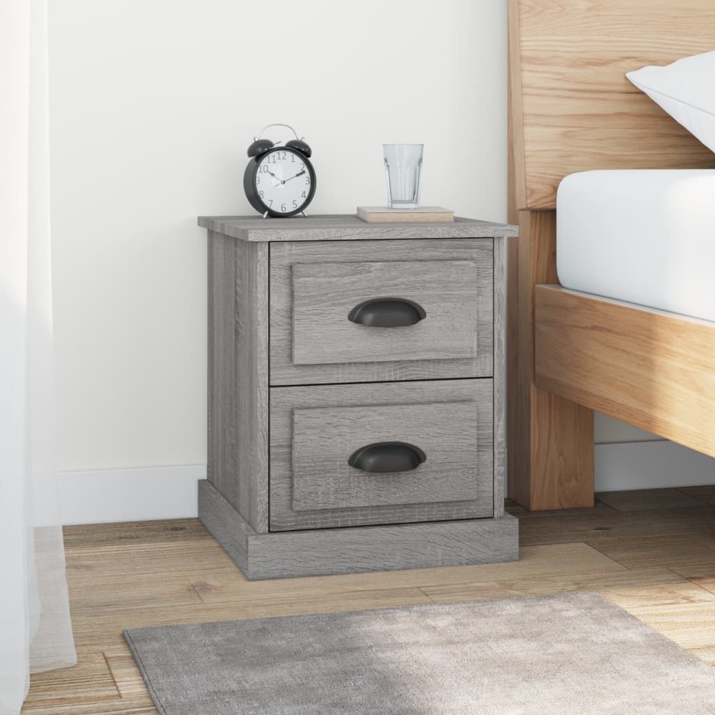 Bedside Cabinet Grey Sonoma 39x39x47.5 cm Engineered Wood - Newstart Furniture
