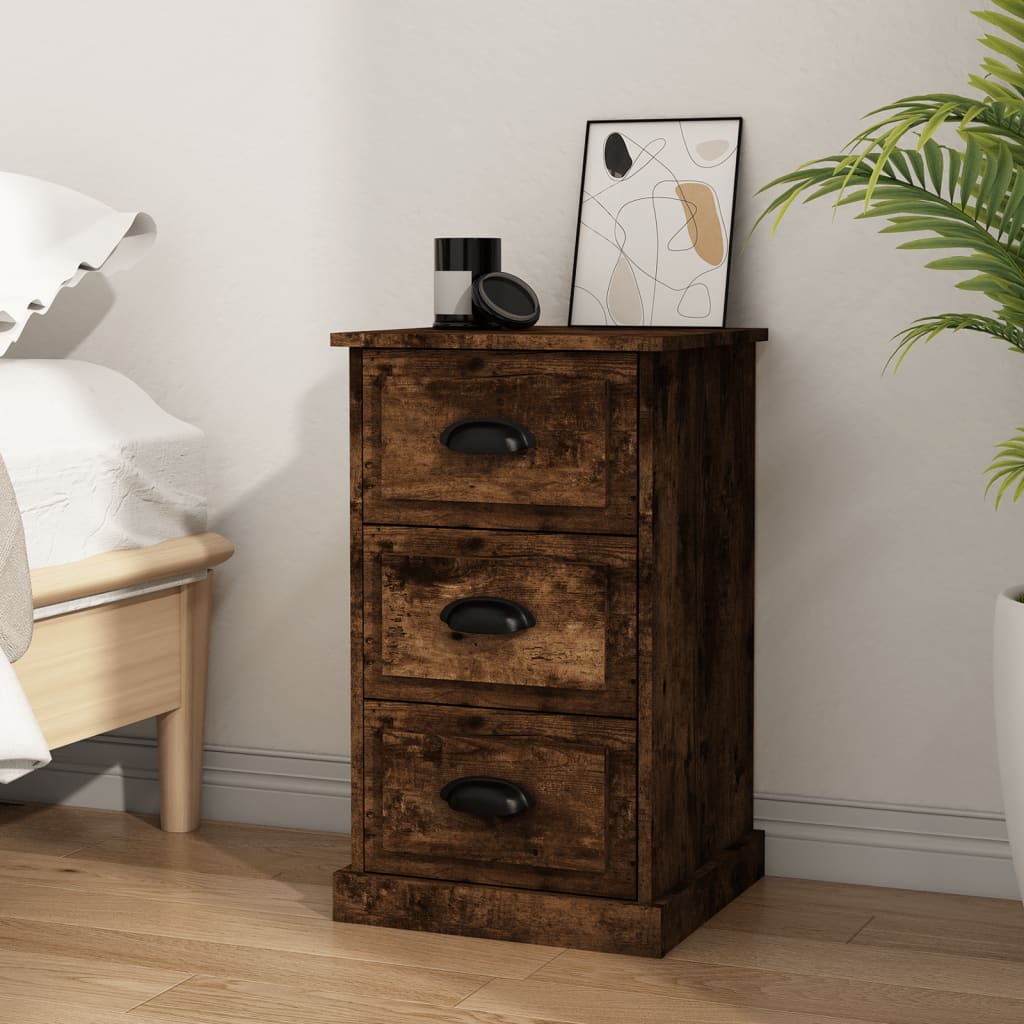 Bedside Cabinet Smoked Oak 39x39x67 cm Engineered Wood - Newstart Furniture