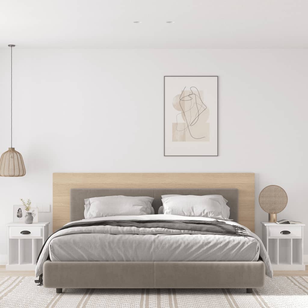 Bedside Cabinets 2 pcs White 43x36x50 cm - Newstart Furniture