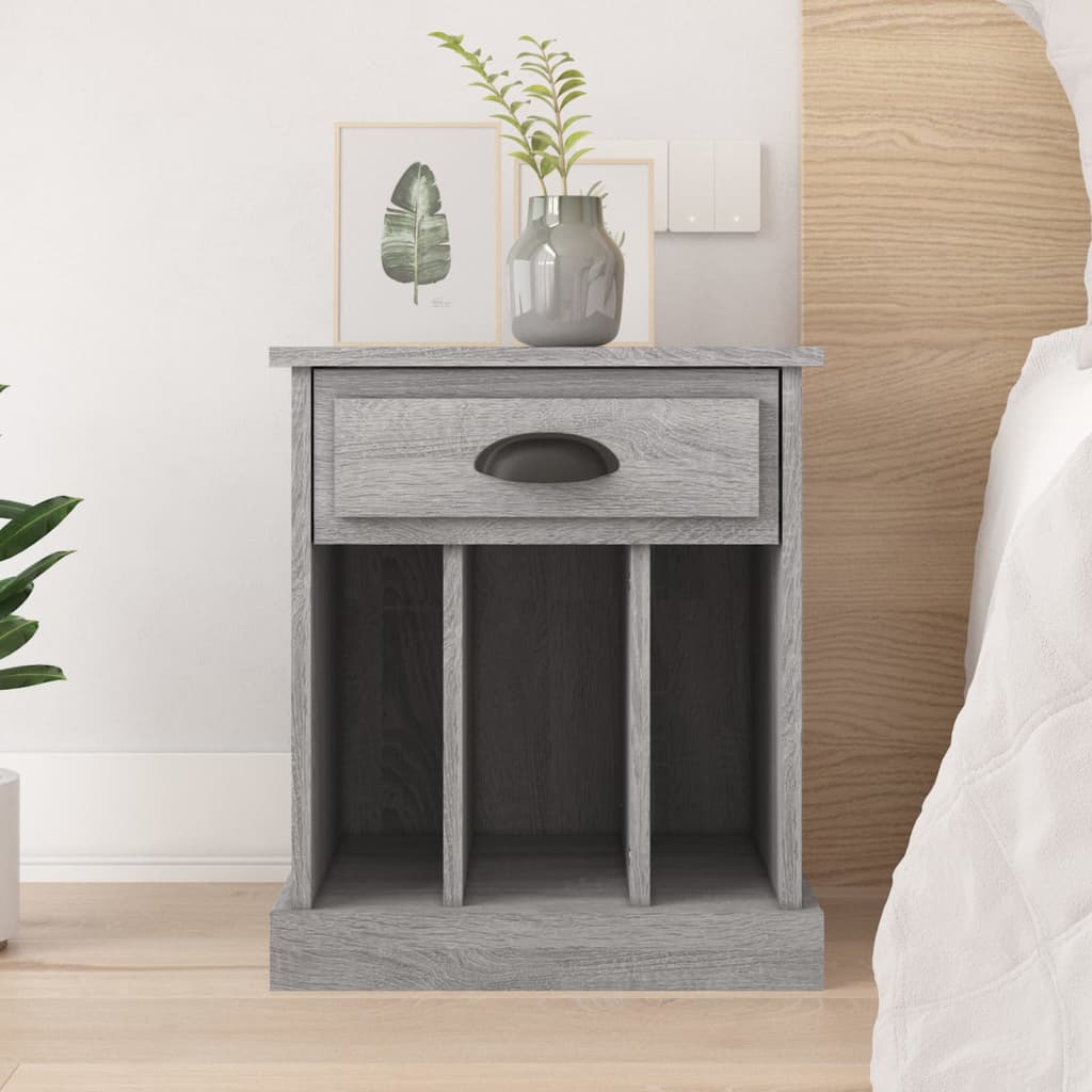 Bedside Cabinet Grey Sonoma 43x36x50 cm - Newstart Furniture