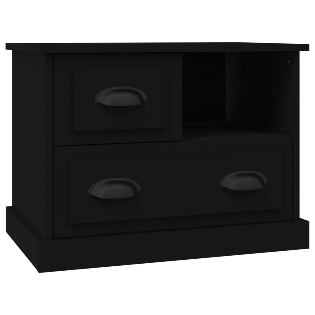 Bedside Cabinet Black 60x39x45 cm - Newstart Furniture
