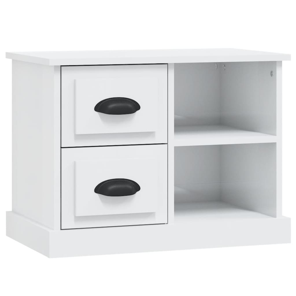 Bedside Cabinet High Gloss White 60x35.5x45 cm - Newstart Furniture