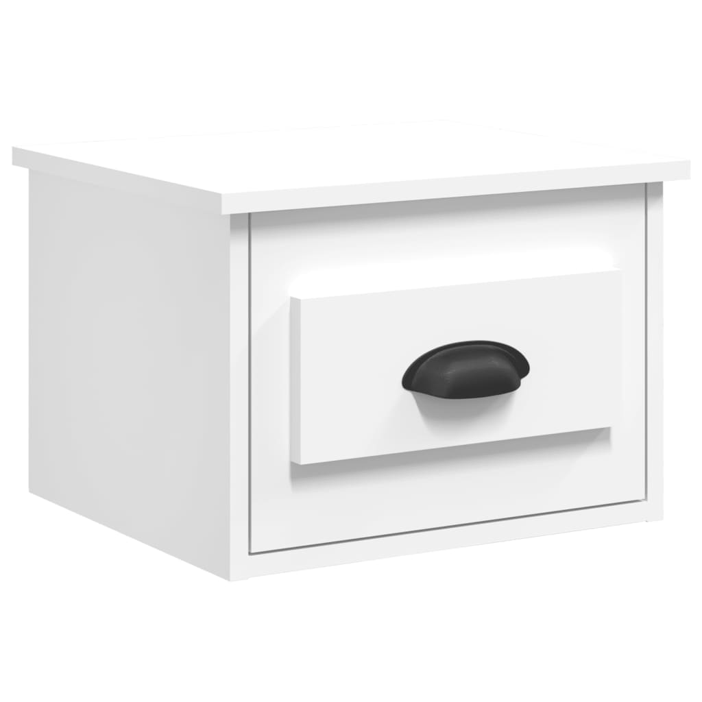 Wall-mounted Bedside Cabinets 2 pcs White 41.5x36x28cm - Newstart Furniture