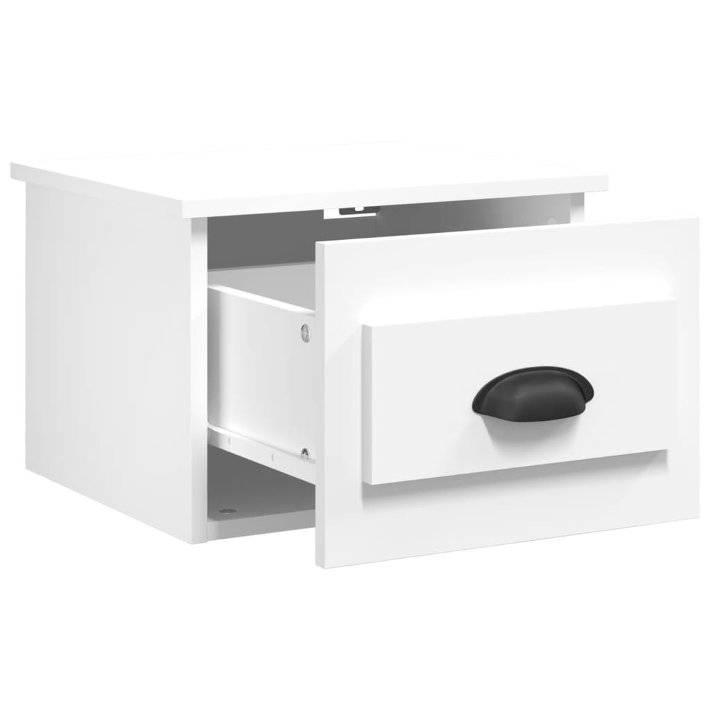Wall-mounted Bedside Cabinets 2 pcs White 41.5x36x28cm - Newstart Furniture