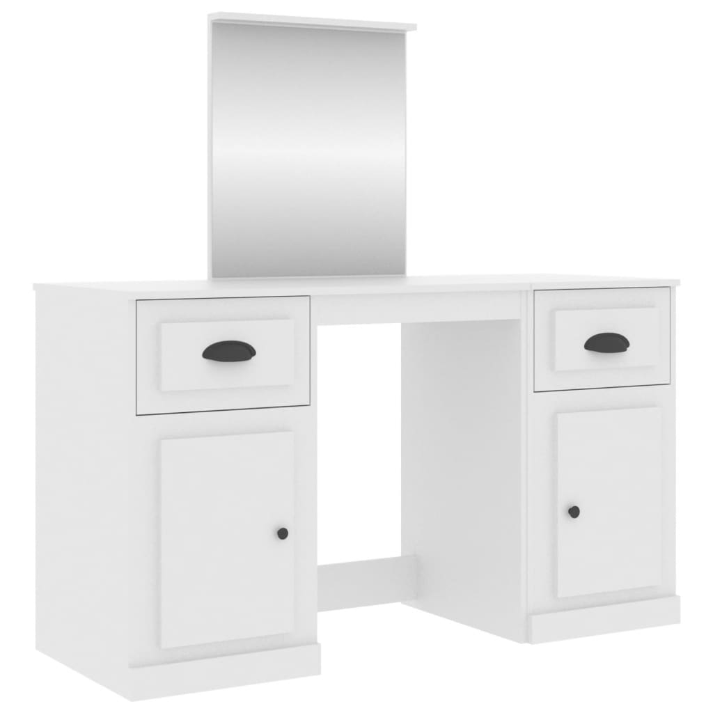 Dressing Table with Mirror White 130x50x132.5 cm - Newstart Furniture