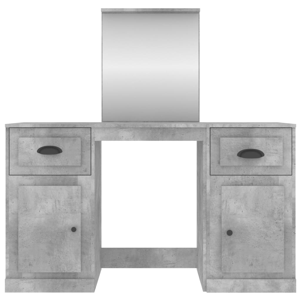 Dressing Table with Mirror Concrete Grey 130x50x132.5 cm - Newstart Furniture