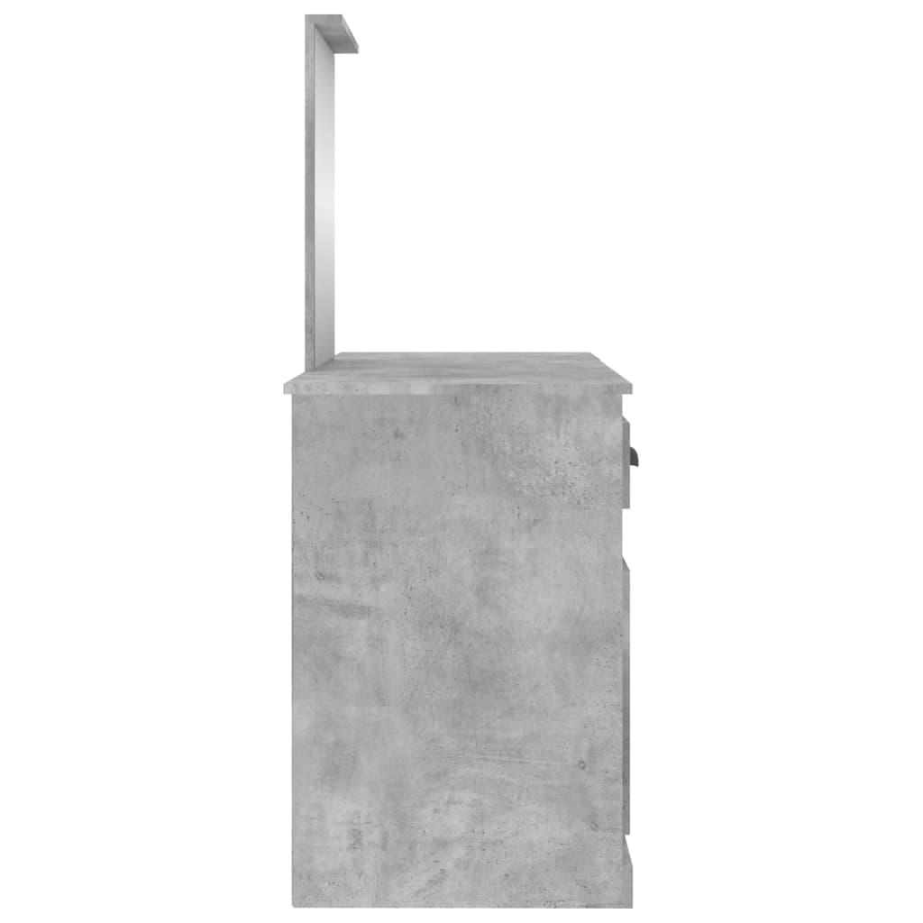 Dressing Table with Mirror Concrete Grey 130x50x132.5 cm - Newstart Furniture