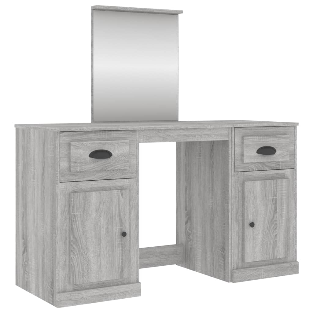 Dressing Table with Mirror Grey Sonoma 130x50x132.5 cm - Newstart Furniture