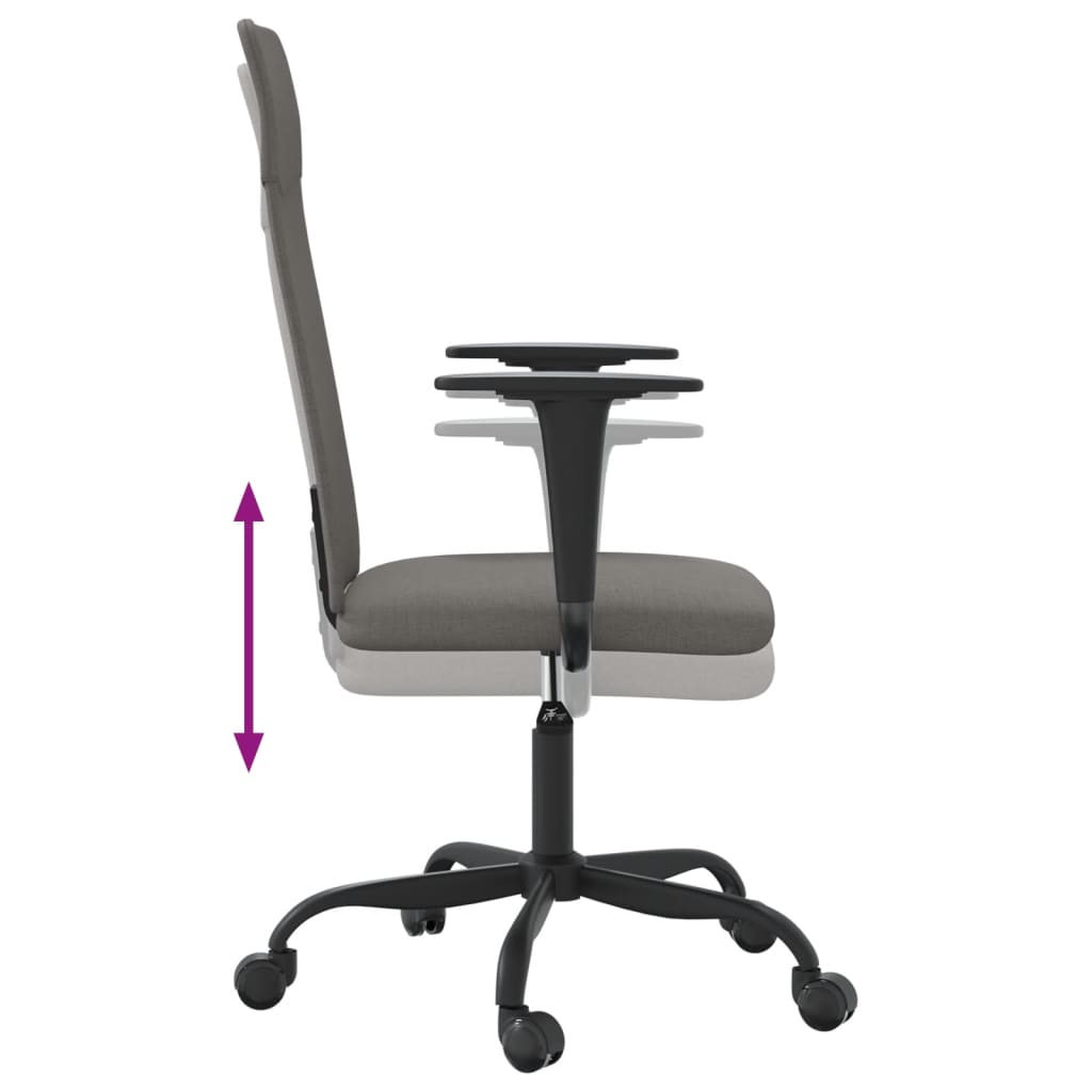 Office Chair Dark Grey Fabric - Newstart Furniture