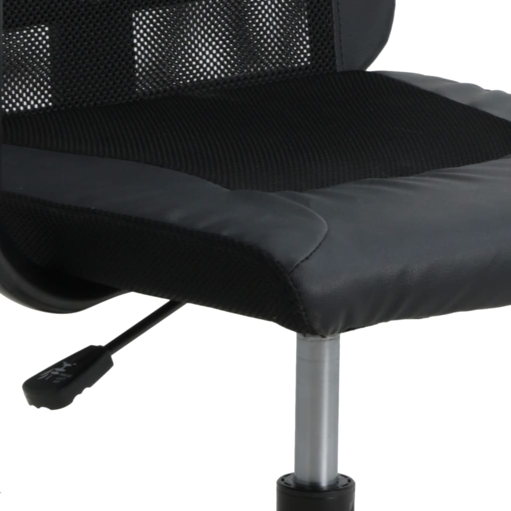 Office Chair Black Mesh Fabric and Faux Leather