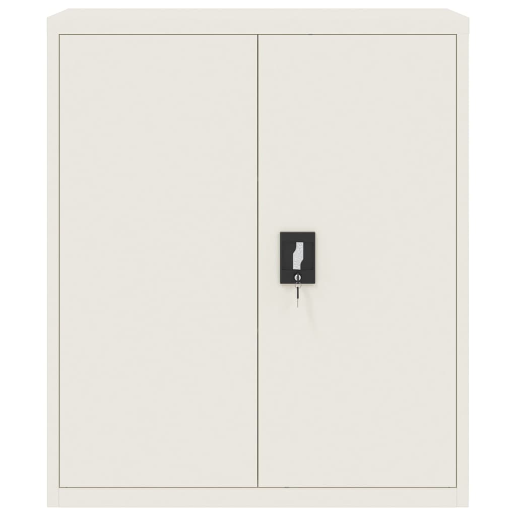 File Cabinet White 90x40x105 cm Steel - Newstart Furniture