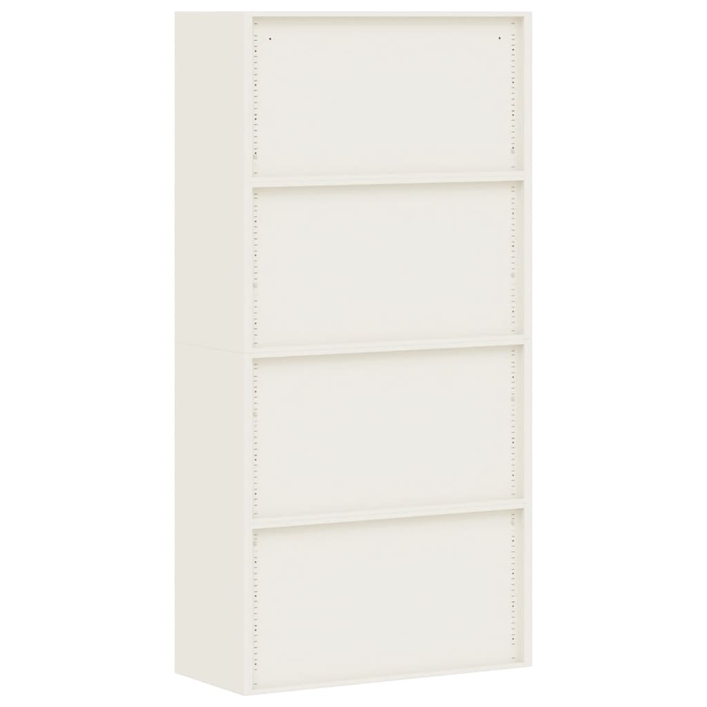 File Cabinet White 90x40x180 cm Steel - Newstart Furniture