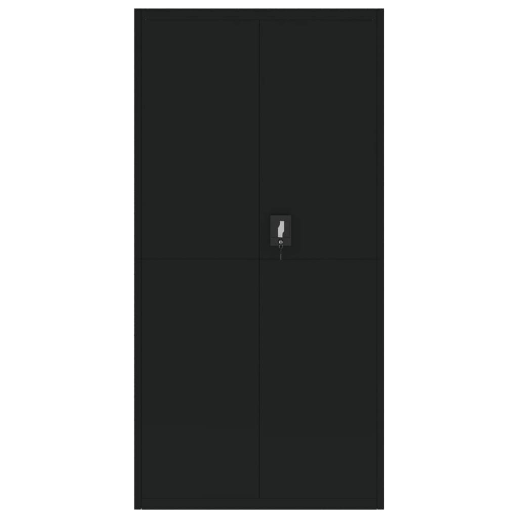 File Cabinet Black 90x40x180 cm Steel - Newstart Furniture