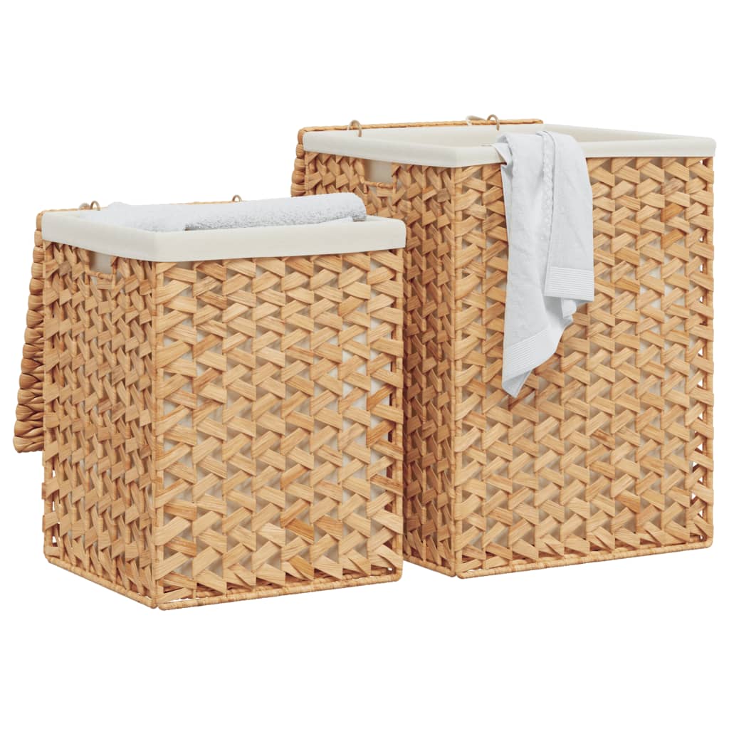 Laundry Baskets 2 pcs Water Hyacinth - Newstart Furniture