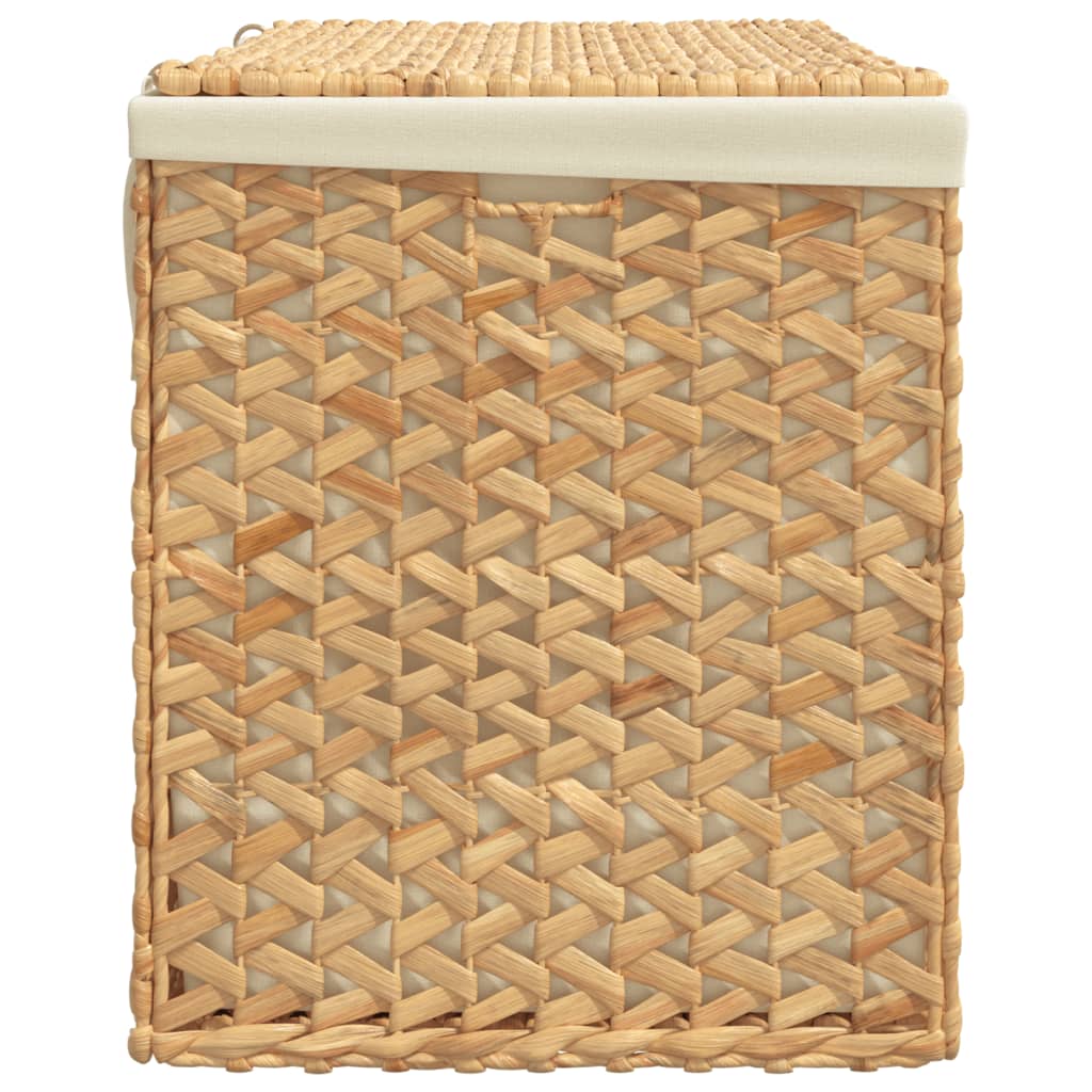 Laundry Basket with 3 Sections 75x42.5x52 cm Water Hyacinth - Newstart Furniture