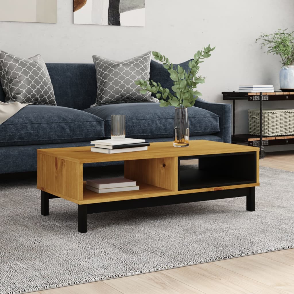 Coffee Table FLAM 100x50x32.5 cm Solid Wood Pine - Newstart Furniture