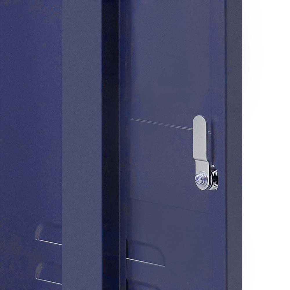 ArtissIn Metal Locker Storage Shelf Filing Cabinet Cupboard Bedside Table Blue - Newstart Furniture