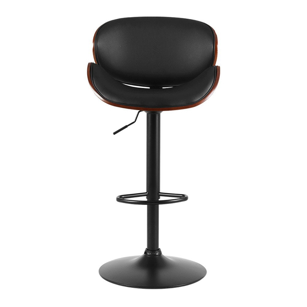 Artiss 2X Bar Stools Kitchen Stool Chairs Dining Swivel Gas Lift Wooden Metal - Newstart Furniture