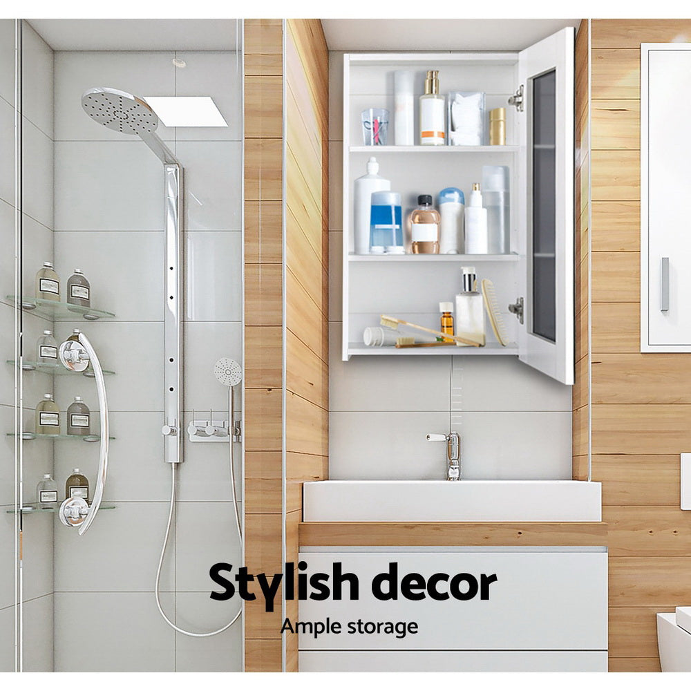 Cefito Bathroom Vanity Mirror with Storage Cavinet - White - Newstart Furniture