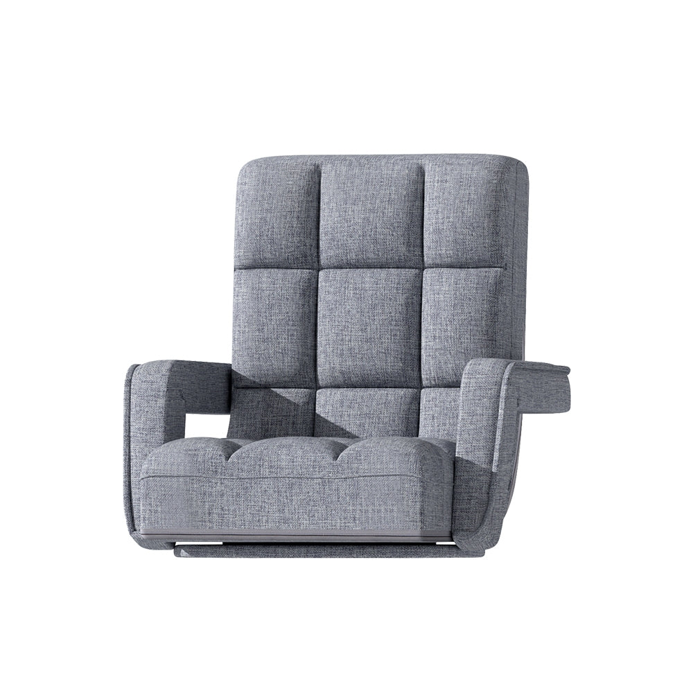 Artiss Floor Sofa Bed Lounge Chair Recliner Chaise Chair Swivel Grey - Newstart Furniture
