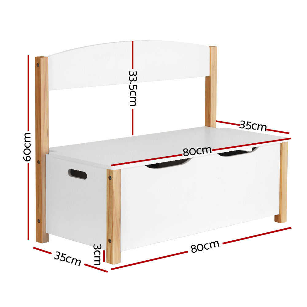 Keezi Kids Toy Box Chest Storage Blanket Children Room Organiser Seating Bench - Newstart Furniture