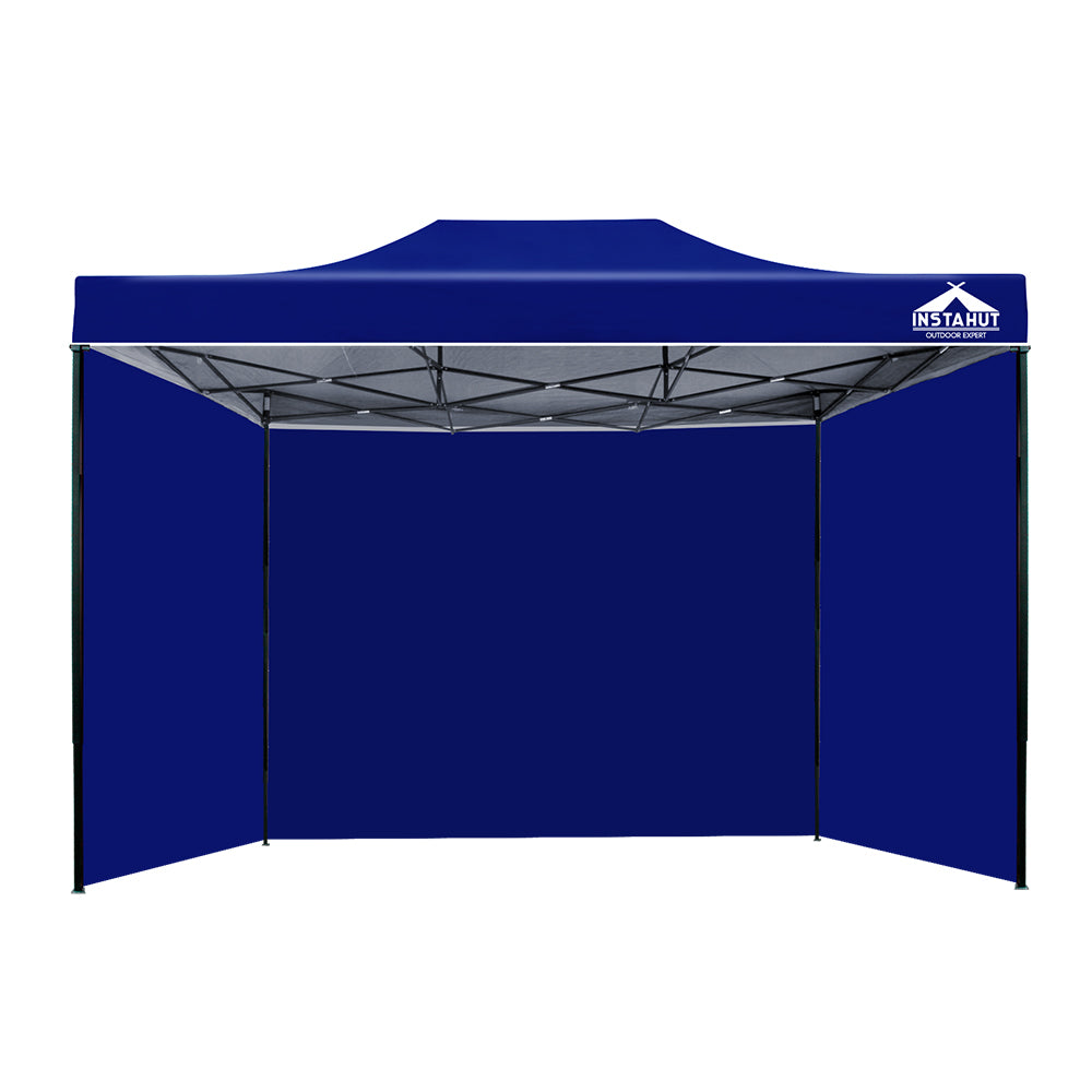 Instahut Gazebo Pop Up Marquee 3x4.5m Folding Wedding Tent Gazebos Shade Blue - Newstart Furniture