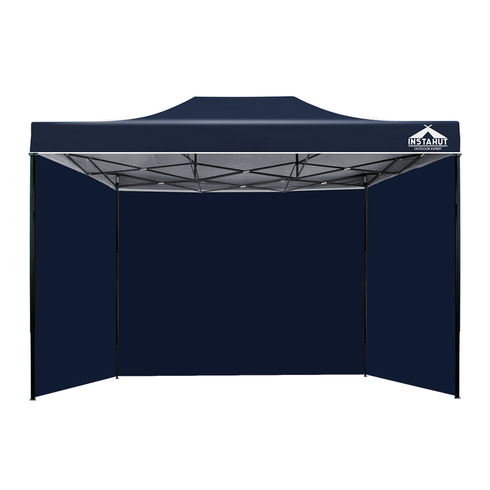 Instahut Gazebo Pop Up Marquee 3x4.5m Folding Wedding Tent Gazebos Shade Navy - Newstart Furniture