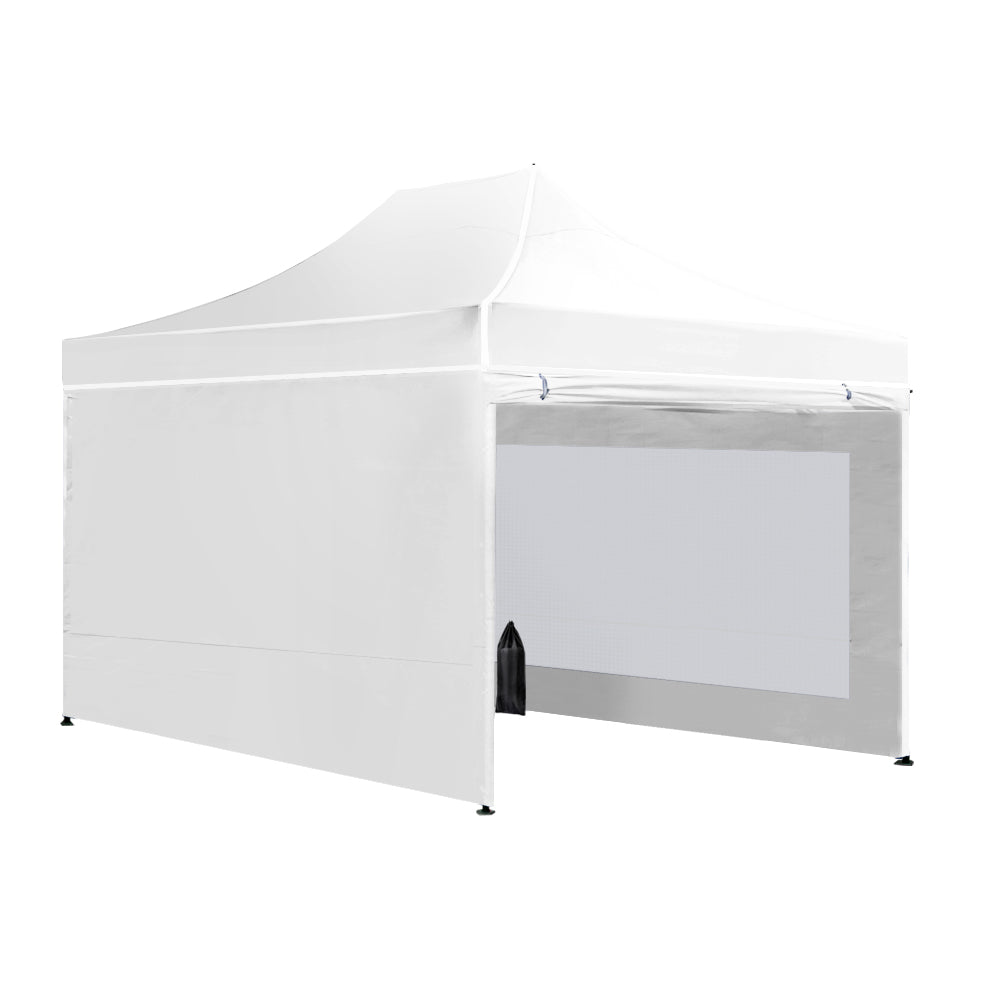 Instahut Gazebo Pop Up Marquee 3x4.5 Folding Wedding Tent Gazebos Shade White - Newstart Furniture