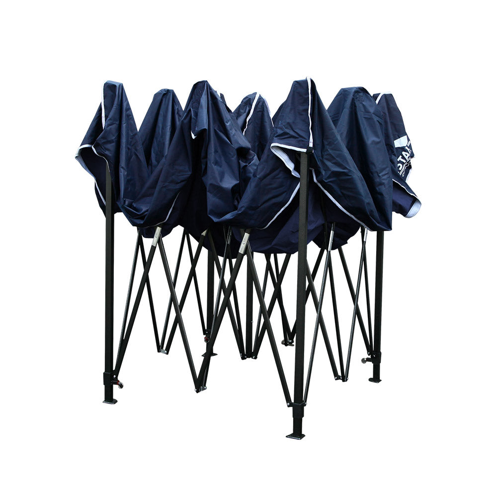 Instahut Gazebo Pop Up Marquee 3x3m Outdoor Tent Folding Wedding Gazebos Navy - Newstart Furniture