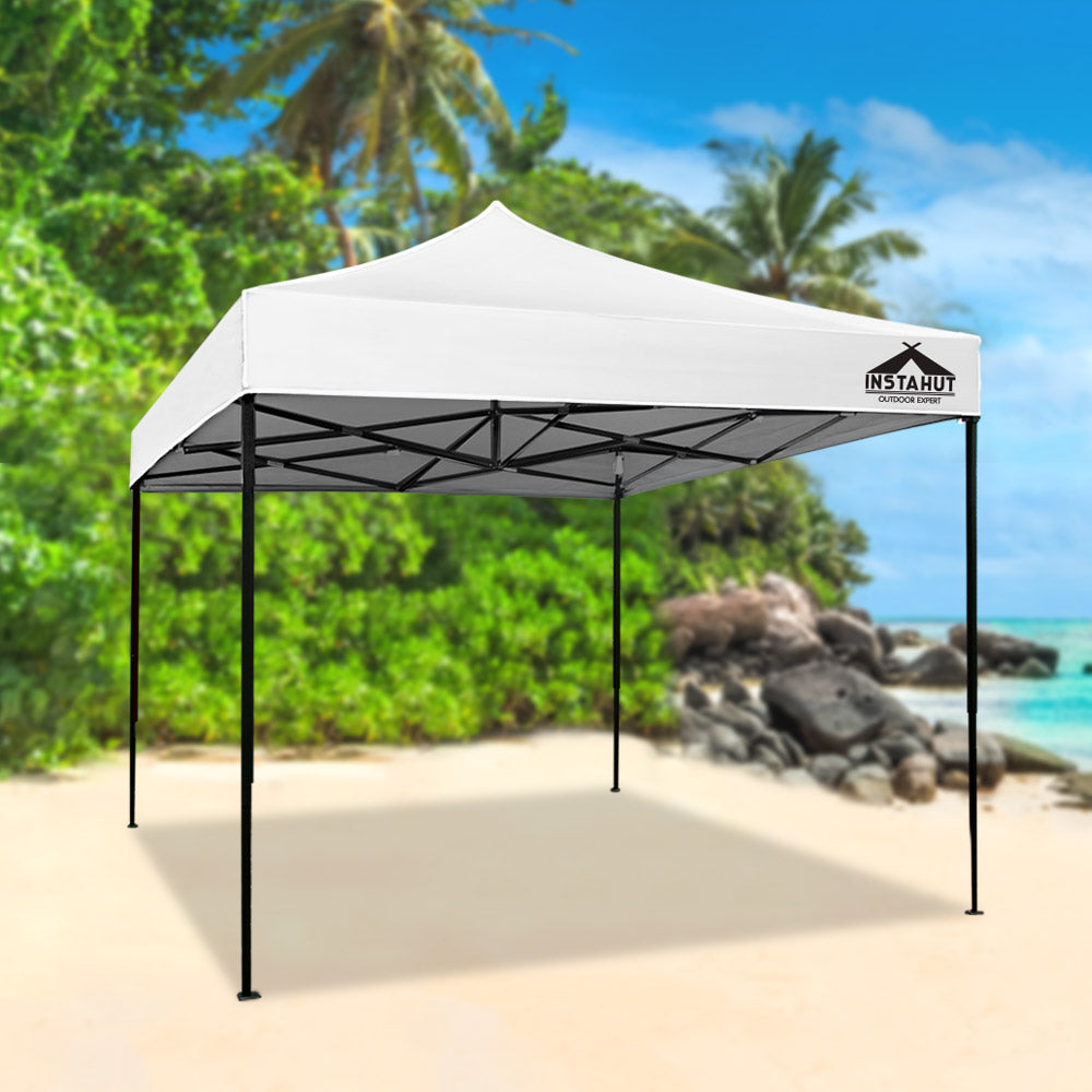 Instahut Gazebo Pop Up Marquee 3x3m Outdoor Tent Folding Wedding Gazebos White - Newstart Furniture