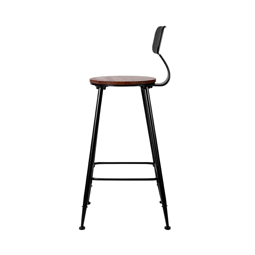 Artiss 4x Vintage Industrial Bar Stool Retro Barstools Dining Chairs Kitchen - Newstart Furniture