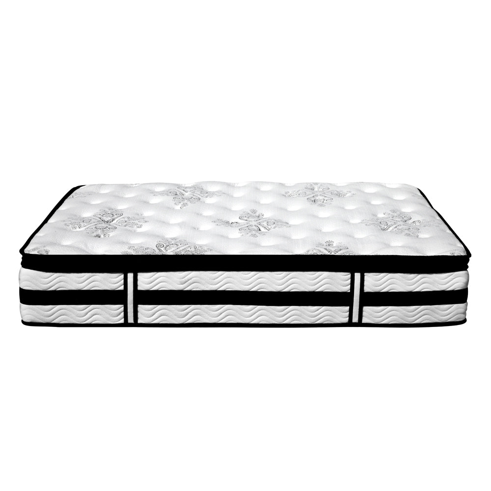 Giselle Bedding Super King Mattress Bed Euro Top Pocket Spring Firm Foam 34CM - Newstart Furniture