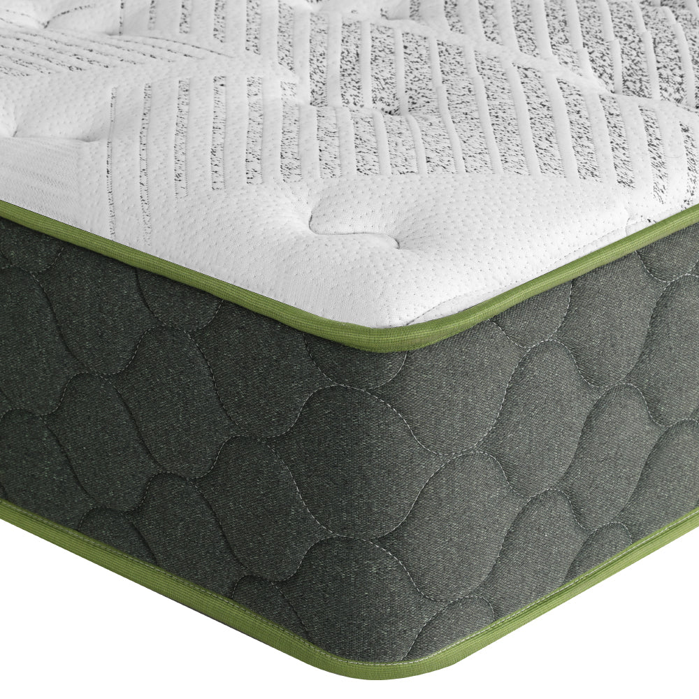 Giselle Bedding Mattress Green Tea Foam Pocket Spring 5-zone Medium Firm Queen - Newstart Furniture