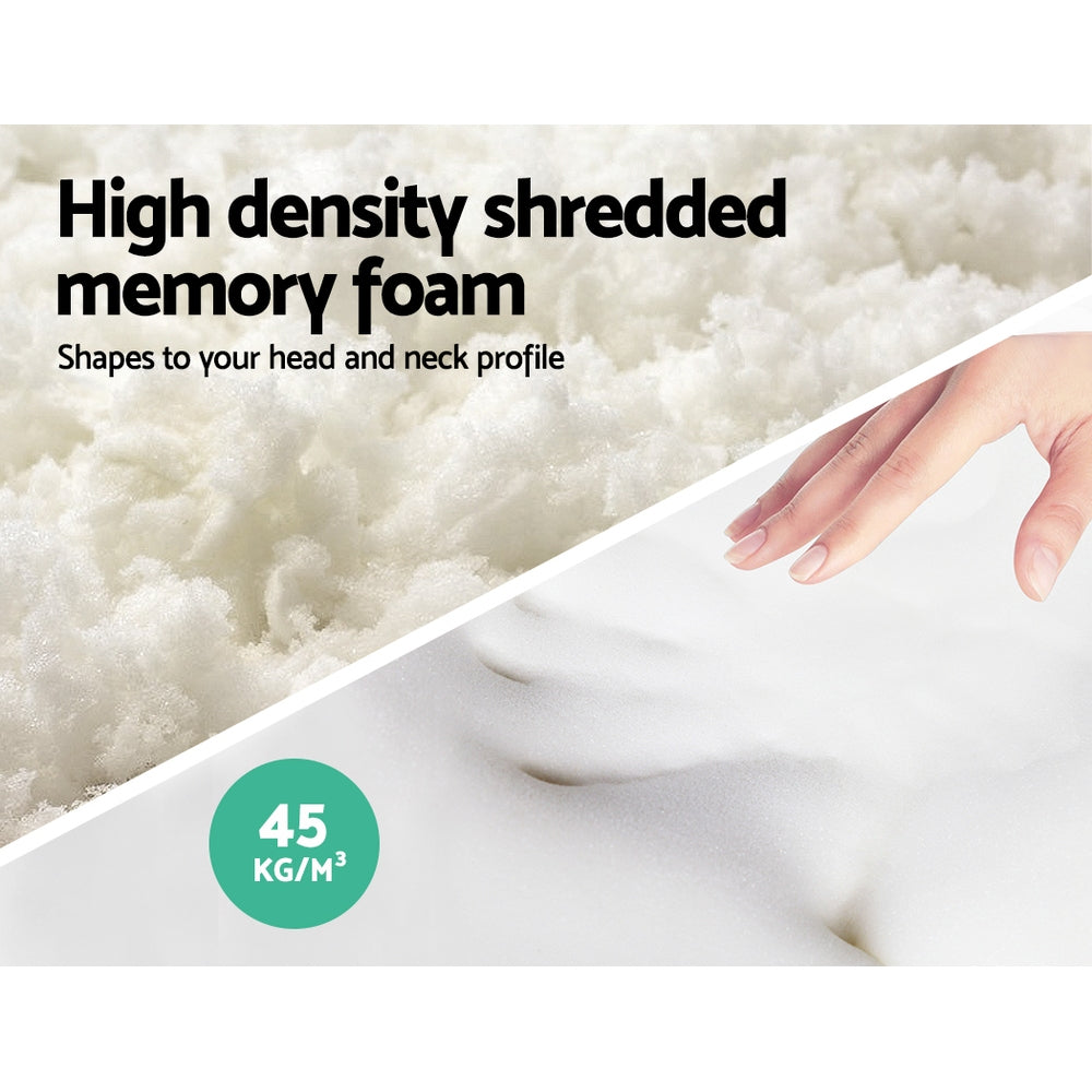 Giselle Bedding Set of 2 Visco Elastic Memory Foam Pillow - Newstart Furniture
