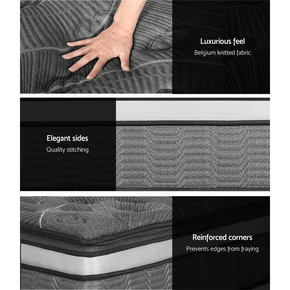 Giselle Mattress Pocket Mini Spring Mattresses Medium Firm 9-Zone Bed Double - Newstart Furniture