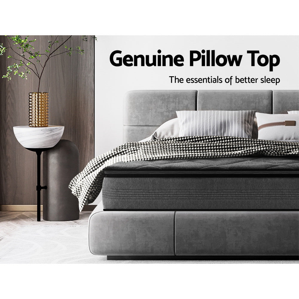 Giselle SINGLE Mattress Pillow Top Bed Size Bonnell Spring Medium Firm Foam 18CM - Newstart Furniture