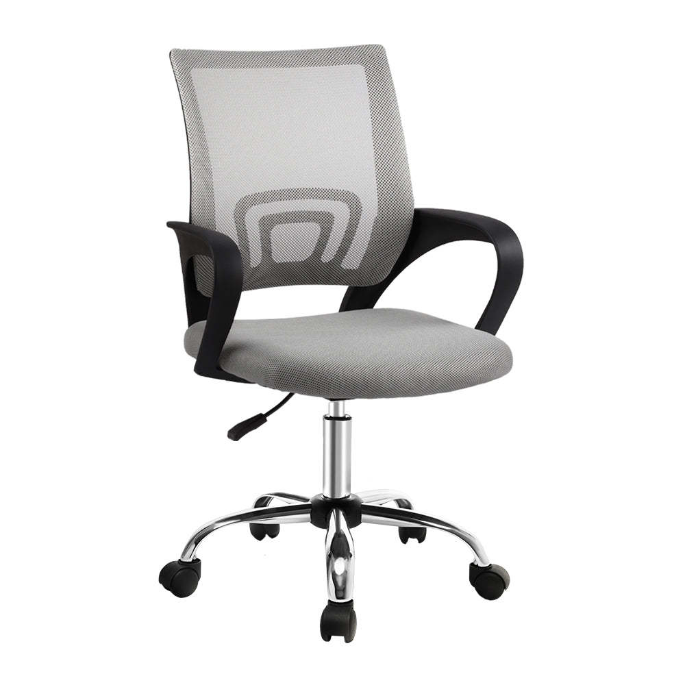 Artiss Office Chair Gaming Chair Computer Mesh Chairs Executive Mid Back Grey - Newstart Furniture